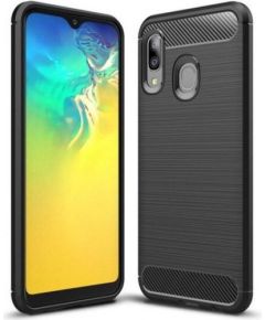 Fusion Trust Back Case Silikona Aizsargapvalks Priekš Samsung A215 Galaxy A21 Melns