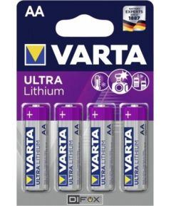 1x4 Varta Ultra Lithium Mignon AA LR06