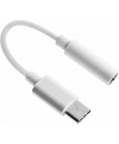 (IR Veikalā) Fusion CM20 3.5 mm uz USB-C Audio Adapteris Telefoniem Balts