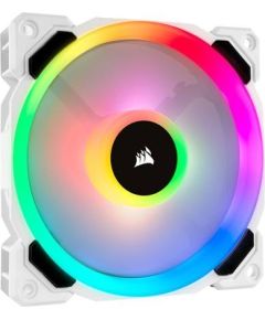 Corsair LL Series, LL120 RGB White, 120mm Dual Light Loop RGB LED PWM Fan, Single Pack