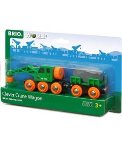 Unknown BRIO RAILWAY Clever Crane Wagon, 33698