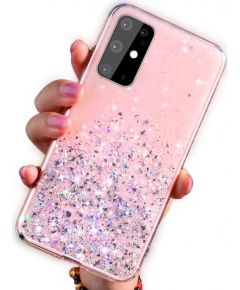 Fusion glue glitter silikona aizsargapvalks Samsung A426 Galaxy A42 5G rozā