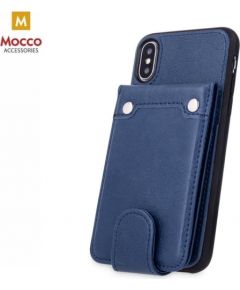 Mocco Smart Wallet Case Eko Ādas Apvalks Telefonam - Vizitkāršu Maks Priekš Samsung J415 Galaxy J4 Plus (2018) Zils