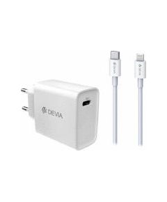 Devia Smart series PD quick charger suit (EU,18W) - White