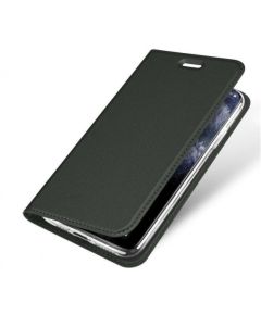 (Ir veikalā) Dux Ducis Premium Magnet Case Grāmatveida Maks Telefonam Huawei P40 Lite E Melns