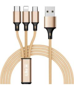 ILike  Charging Cable 3 in 1 CCI02 Gold