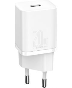 Baseus CCSUP-B02 tīkla lādētājs USB-C / 20W / 3A balts