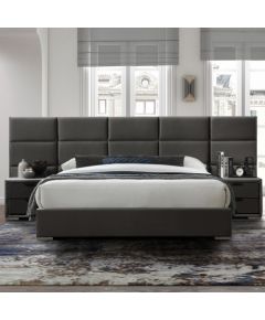 Кровать LEVANTER 160x200см, серый бархат