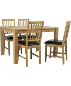 Dining set CHICAGO NEW with 4-chairs (19951), oak