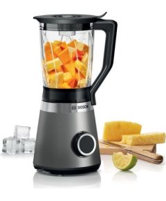 Bosch VitaPower Serie 4 Blender MMB6172S Tabletop, 1200 W, Jar material Glass, Jar capacity 1.5 L, Ice crushing, Black/Silver