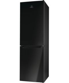 INDESIT Refrigerator LI8 SN2E K Energy efficiency class F, Free standing, Combi, Height 188.9 cm,   net capacity 230 L, Freezer net capacity 98 L, 40 dB, Black, Frost-free