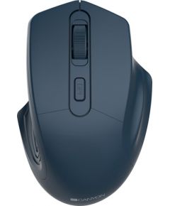 CANYON 2.4GHz Wireless Optical Mouse with 4 buttons, DPI 800/1200/1600, Dark Blue, 115*77*38mm, 0.064kg