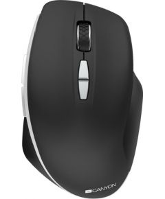 Canyon  2.4 GHz  Wireless mouse ,with 7 buttons, DPI 800/1200/1600, Battery: AAA*2pcs,Black,72*117*41mm, 0.075kg