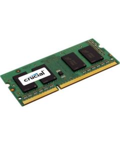 Crucial 4 GB, DDR3, 204-pin SO-DIMM, 1600 MHz, Memory voltage 1.35 V, ECC No