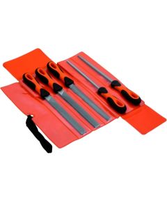 Bahco File set 8" 200mm bastard cut with handle 5 pcs