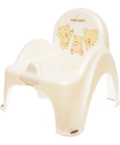 Podiņš-krēsliņš ar mūziku BEAR white pearl TegaBaby PO-043