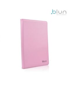 Blun UNT Universāls Eko ādas sāniski atverams maks ar stendu Tablet PC līdz 7" displēju Gaiši Rozā