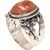 Серебряное кольцо #2101750(POx-Bk)_AV, Серебро	925°, оксид (покрытие), Авантюрин , Размер: 18.5, 7.4 гр.