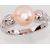 Серебряное кольцо #2101465(PRH-GR)_CZ+PE-PI, Серебро	925°, родий (покрытие), Цирконы , Жемчуг , Размер: 17.5, 3.5 гр.