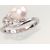 Серебряное кольцо #2101462(PRH-GR)_CZ+PE, Серебро	925°, родий (покрытие), Цирконы , Жемчуг , Размер: 16, 2.5 гр.
