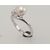 Серебряное кольцо #2101462(PRH-GR)_CZ+PE, Серебро	925°, родий (покрытие), Цирконы , Жемчуг , Размер: 16, 2.5 гр.
