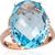 Золотое кольцо #1100965(Au-R)_CZ+TZLB, Красное Золото	585°, Цирконы , Небесно-голубой топаз , Размер: 18, 6.23 гр.