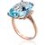 Золотое кольцо #1100965(Au-R)_CZ+TZLB, Красное Золото	585°, Цирконы , Небесно-голубой топаз , Размер: 18, 6.23 гр.