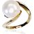 Zelta gredzens #1100117(AU-Y)_PE, Dzeltenais zelts	585°, Pērles , Izmērs: 18, 5.55 gr.