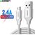 UGREEN micro USB Cable QC 3.0 2.4A 1.5m (White)