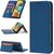 Fusion Magnet Card grāmatveida maks Samsung A526 / A525 / A528 Galaxy A52 5G / A52 4G / A52s zils