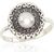 Серебряное кольцо #2101204(POx-Bk)_PE, Серебро 925°, оксид (покрытие), Жемчуг, Размер: 16, 2.2 гр.