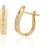 Золотые серьги на английском замке #1200386(Au-Y+PRh-W)_DI, Желтое Золото 585°, родий (покрытие), Бриллианты (0,13Ct), 2.15 гр.