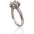 Серебряное кольцо #2101791(PRh-Gr)_CZ, Серебро 925°, родий (покрытие), Цирконы, Размер: 18, 3.3 гр.