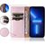 Fusion Magnet Strap grāmatveida maks + aukliņa Samsung A526 | A525 | A528 Galaxy A52 5G | A52 4G | A52s rozā
