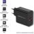 Qoltec 51716 Charger | 63W | 5-20V | 1.5-3A | USB type C PD | USB QC 3.0 | Black