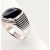 Серебряное кольцо #2101358(POx-Bk)_ON, Серебро 925°, оксид (покрытие), Оникс, Размер: 20, 10.4 гр.