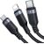 Cable USB Multi-Use Joyroom S-1T3018A18 3w1 / 3,5A / 2m  (black)