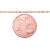 Золотая цепочка Сингапур 1 мм, алмазная обработка граней #1400030(Au-R), Красное Золото 585°, длина: 50 см, 0.93 гр.