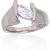 Серебряное кольцо #2101711(PRh-Gr)_CZ, Серебро 925°, родий (покрытие), Цирконы, Размер: 18.5, 5.6 гр.