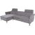 Corner sofa DAYTON LC, electric recliner, light grey