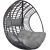 Cushion for hanging chair COCO 95/65x75cm, grey