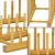 Bambusa šķīvju statīvs Springos KI0154
