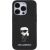 Karl Lagerfeld  Fixed Glitter Ikonik Logo Metal Pin Back Case Aizsargapvalks Priekš Apple iPhone 15 Pro Max