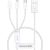 Quick Charge USB to M+L+C  Baseus Superior Data 3.5A 0,5m (White)