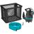 GARDENA dirty water submersible pump 10500 BASIC, flood set, submersible/pressure pump (black/turquoise, 400 watts, including hose connection, storage box)