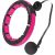 Vingrošanas rinķis ar atsvaru un skaitītāju SET HULA HOOP MAGNETIC BLACK/PINK HHM16 WITH WEIGHT + COUNTER HMS + WAIST SUPPORT BR163 BLACK