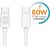 Forever cable USB-C - USB-C 1,0 m 3A white