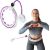 Komplekts SET HULA HOOP MAGNETIC WHITE/VIOLET HHM17 WITH WEIGHT + COUNTER HMS + WAIST SUPPORT BR163 RED