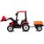 Lean Cars Battery-operated tractor with trailer Hercules Red 24V