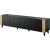 Cama Meble TV cabinet FARO 200x42x52 black matt + oak craft